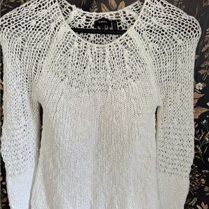 Theory Women's Cream Knit Sweater